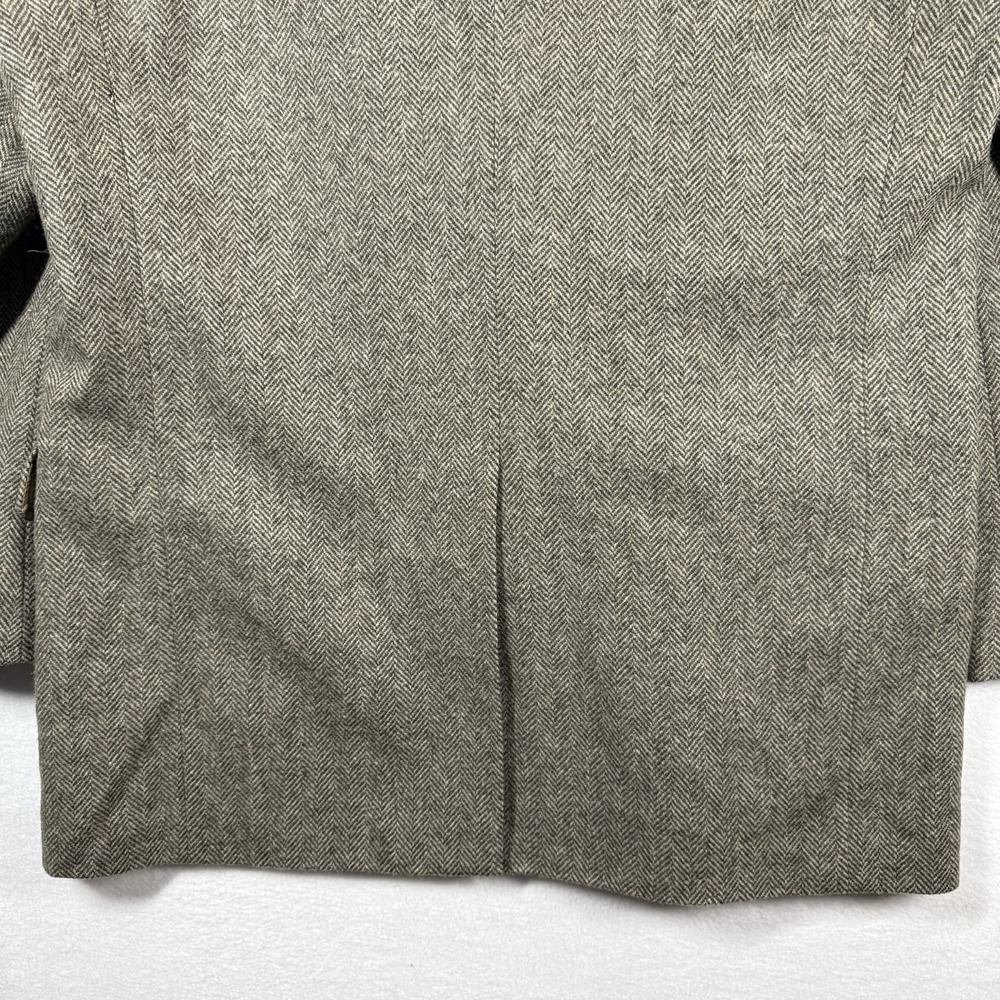 Lands' End Blazer Mens 44L‎ Herringbone Wool Sport Coat USA Made Classic - Picture 5 of 16
